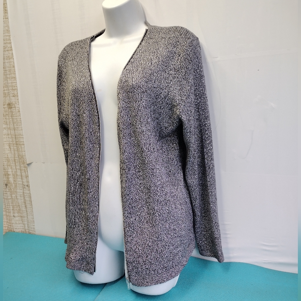Calvin Klein Cardigan Sweater Zip Up Acrylic - Size L